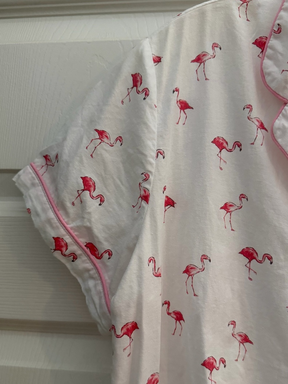 Petite Plume M Pink Flamingo 100% Cotton Short Sleeve Pajama Set - Picture 3 of 9